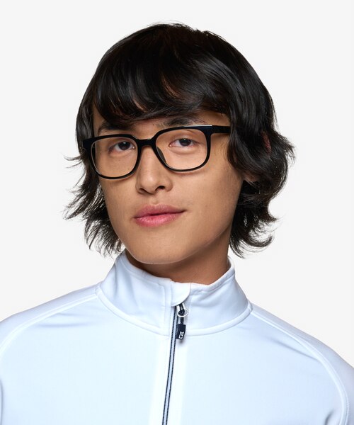 Oxygen Black Eco-friendlyEyeglass Frames for Men from EyeBuyDirect