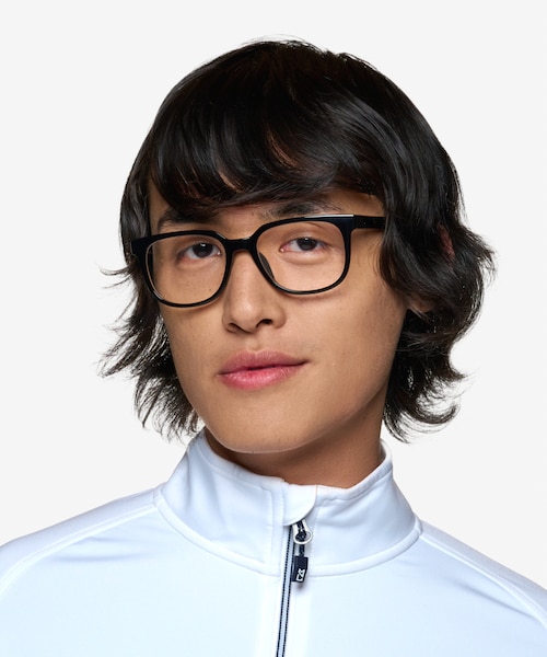 Oxygen Black PlasticEyeglass Frames for Men from EyeBuyDirect