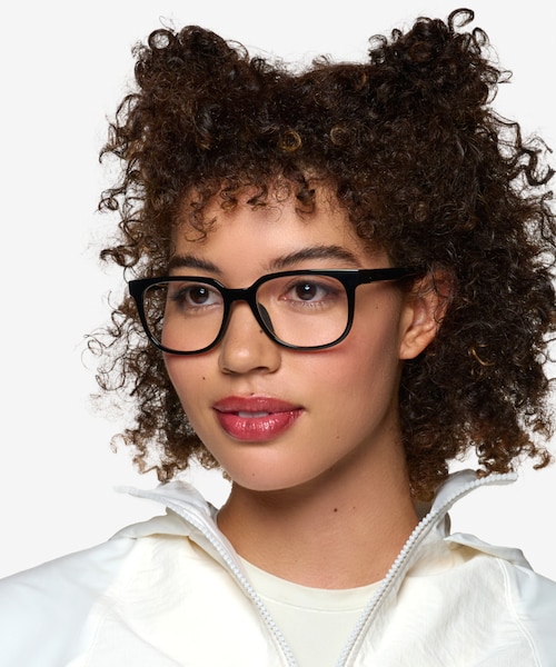 Oxygen Black PlasticEyeglass Frames for Women from EyeBuyDirect