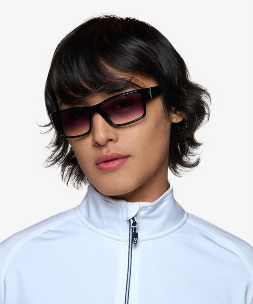 Ion Black PlasticSunglass Frames for Men from EyeBuyDirect