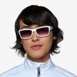 Ion White PlasticSunglass Frames for Men from EyeBuyDirect