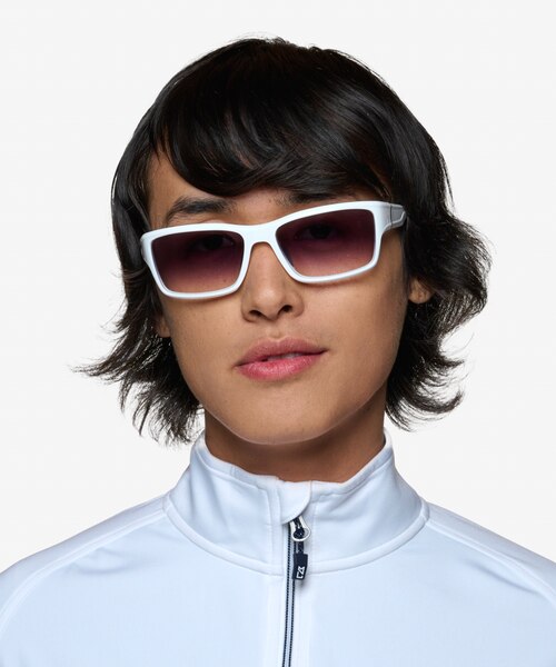 Ion White PlasticSunglass Frames for Men from EyeBuyDirect
