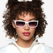 Ion White PlasticSunglass Frames for Women from EyeBuyDirect