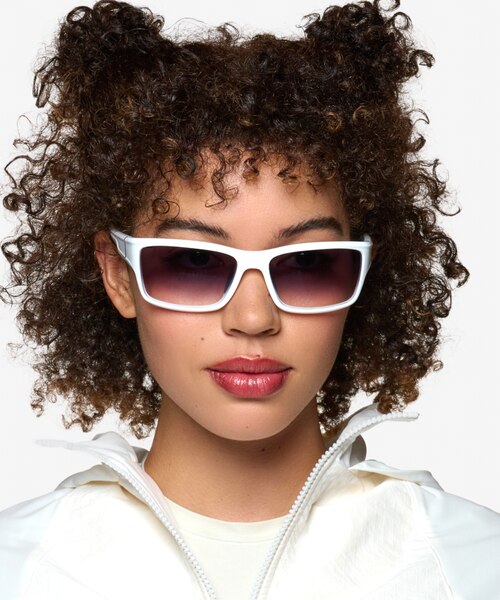 Ion White PlasticSunglass Frames for Women from EyeBuyDirect