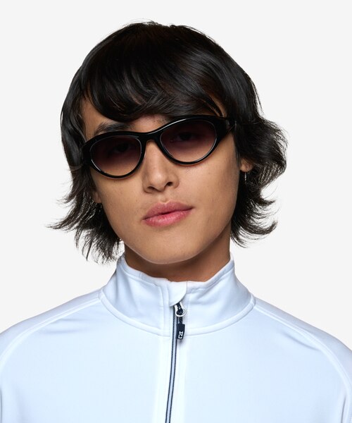 Bedrock Shiny Black Eco-friendlySunglass Frames for Men from EyeBuyDirect