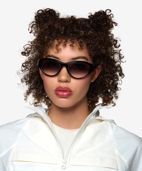 Bedrock Shiny Black Eco-friendlySunglass Frames for Women from EyeBuyDirect