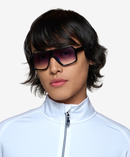 Geo Black Eco-friendlySunglass Frames for Men from EyeBuyDirect