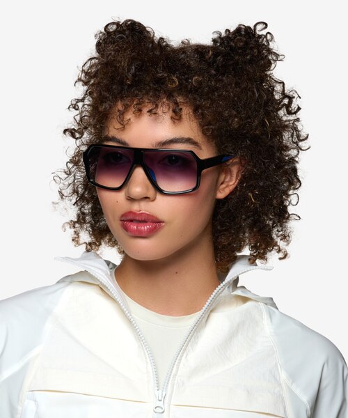 Geo Black Eco-friendlySunglass Frames for Women from EyeBuyDirect