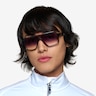 Geo Clear Gray PlasticSunglass Frames for Men from EyeBuyDirect