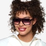 Geo Clear Gray PlasticSunglass Frames for Women from EyeBuyDirect