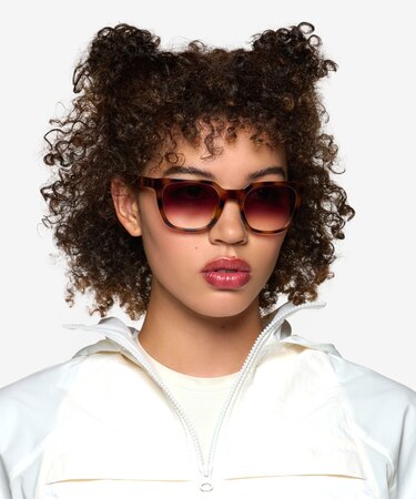 Brown Tortoise Force -  Plastic Sunglasses