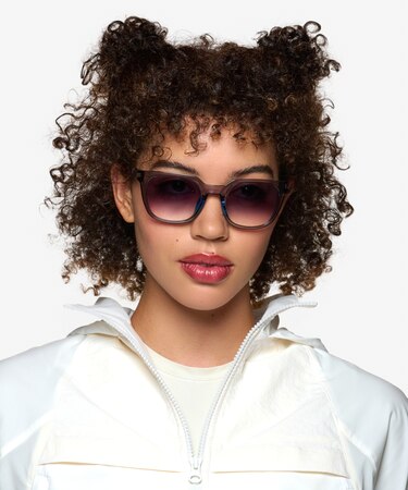 Clear Gray Force -  Plastic Sunglasses