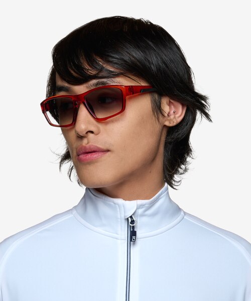 Optic Clear Orange Eco-friendlySunglass Frames for Men from EyeBuyDirect