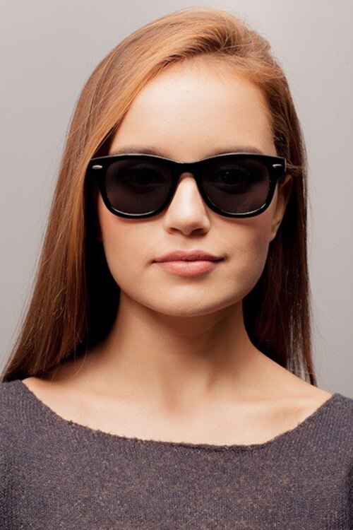 Lomov Black PlasticSunglass Frames for Women from EyeBuyDirect