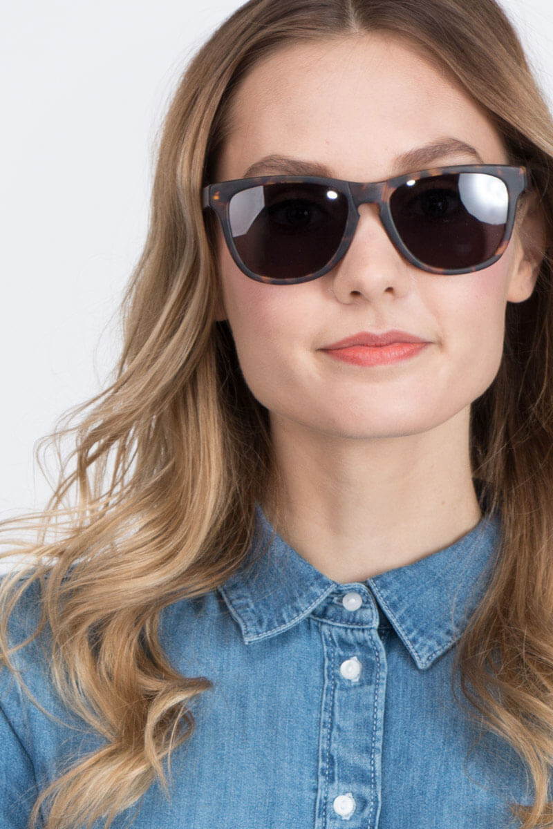 All in Mini Sunglasses, Tortoise Frame/Brown Fade Lens main image 1