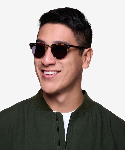 The Hamptons Golden Tortoise Acetate-metalSunglass Frames for Men from EyeBuyDirect