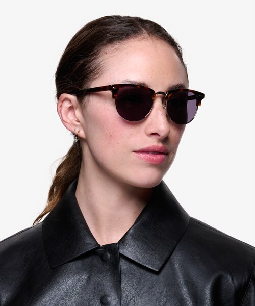 The Hamptons Golden Tortoise Acetate-metalSunglass Frames for Women from EyeBuyDirect