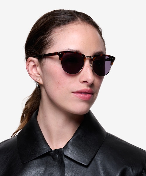 The Hamptons Golden Tortoise Acetate, MetalSunglass Frames for Women from EyeBuyDirect