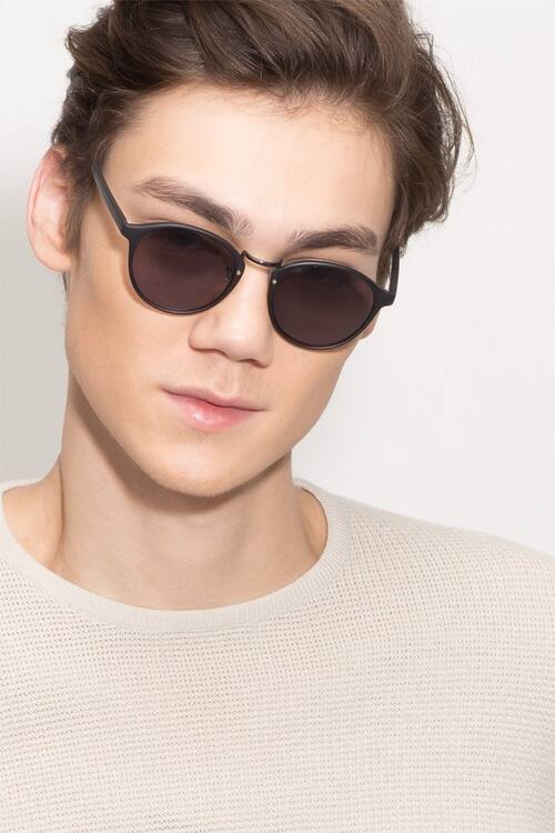 Matte Black Millenium -  Plastic Sunglasses