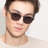 Millenium Matte Black PlastiqueSoleil de Lunette de vue pour Hommes d'EyeBuyDirect