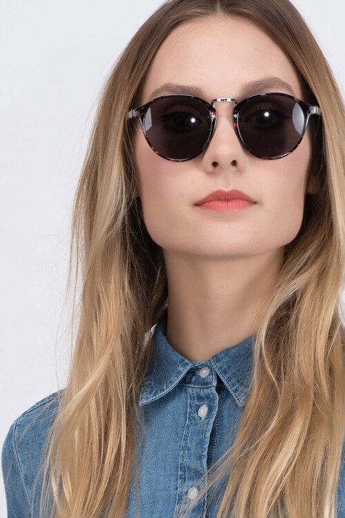Millenium Red & Floral PlasticSunglass Frames for Women from EyeBuyDirect