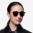 Monroe Black Silver Plastic, MetalSunglass Frames for Women from EyeBuyDirect