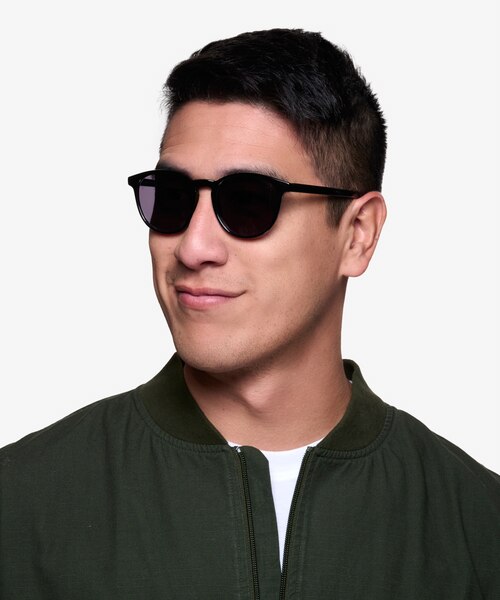 Deja Vu Black PlasticSunglass Frames for Men from EyeBuyDirect