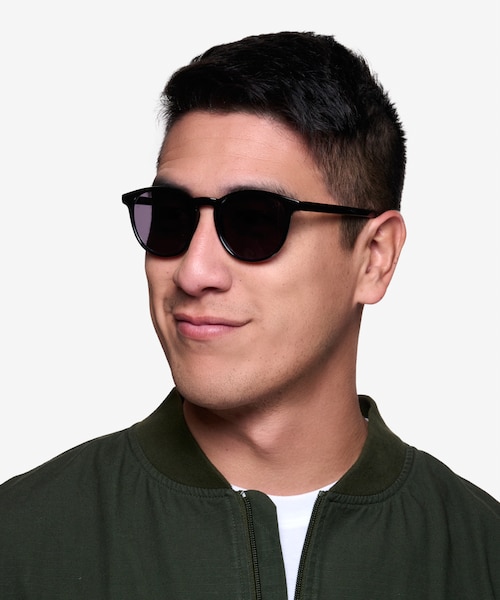 Deja Vu Black PlasticSunglass Frames for Men from EyeBuyDirect