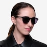 Deja Vu Black PlasticSunglass Frames for Women from EyeBuyDirect