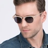 The Hamptons Matte Beige Acetate-metalSunglass Frames for Men from EyeBuyDirect