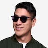 Deja Vu Blue & Floral PlasticSunglass Frames for Men from EyeBuyDirect