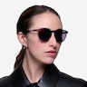 Deja Vu Blue & Floral PlasticSunglass Frames for Women from EyeBuyDirect