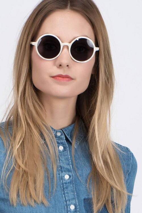 Alena White AcetateSunglass Frames for Women from EyeBuyDirect