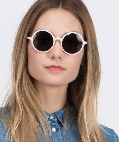 Alena White AcetateSunglass Frames for Women from EyeBuyDirect
