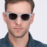 Hanoi White Clear AcétateSoleil de Lunette de vue pour Hommes d'EyeBuyDirect