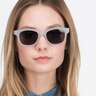 Hanoi White Clear AcétateSoleil de Lunette de vue pour Femmes d'EyeBuyDirect