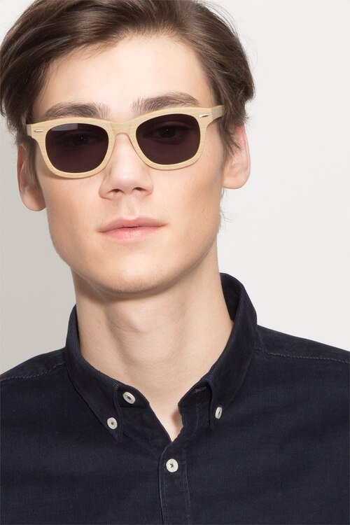 Hanoi Oak AcetateSunglass Frames for Men from EyeBuyDirect