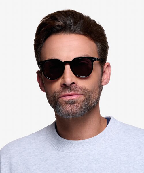 Shadow Jet Black AcetateSunglass Frames for Men from EyeBuyDirect