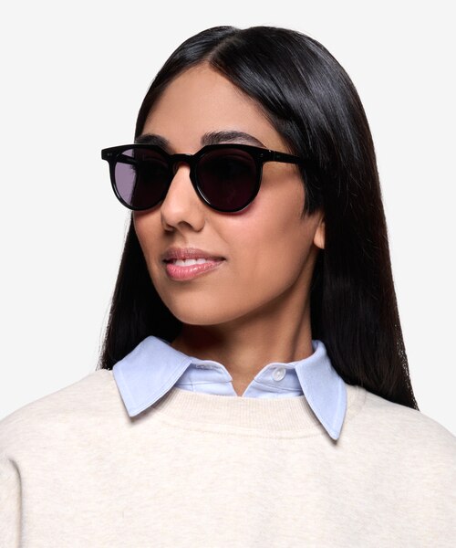 Shadow Jet Black AcetateSunglass Frames for Women from EyeBuyDirect