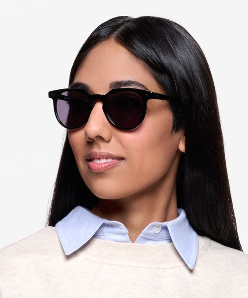 Shadow Jet Black AcetateSunglass Frames for Women from EyeBuyDirect