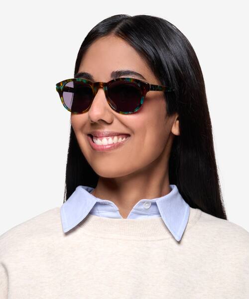 Green Tortoise Coppola -  Acetate Sunglasses