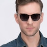 Monroe Black Plastic-metalSunglass Frames for Men from EyeBuyDirect