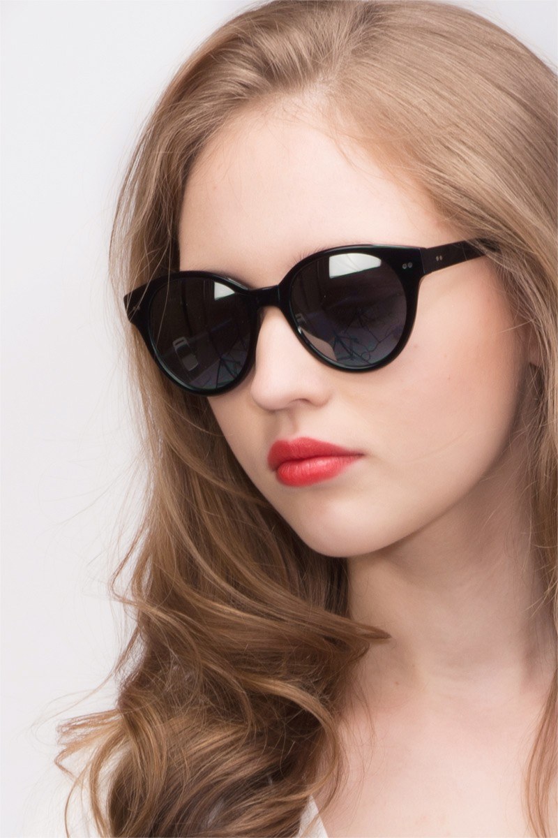 Angie - Cat Eye Black Frame Sunglasses For Women | Eyebuydirect