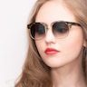 Simone Green Striped AcetateSunglass Frames for Women from EyeBuyDirect