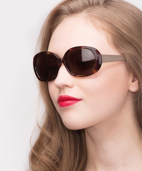 Lauren Tortoise Acetate, MetalSunglass Frames for Women from EyeBuyDirect