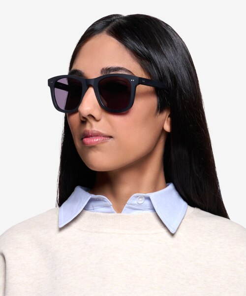 Nevada Matte Black AcetateSunglass Frames for Women from EyeBuyDirect