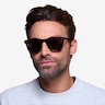 Nevada Brown Striped AcetateSunglass Frames for Men from EyeBuyDirect