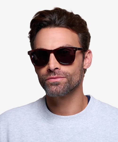 Nevada Brown Striped AcetateSunglass Frames for Men from EyeBuyDirect