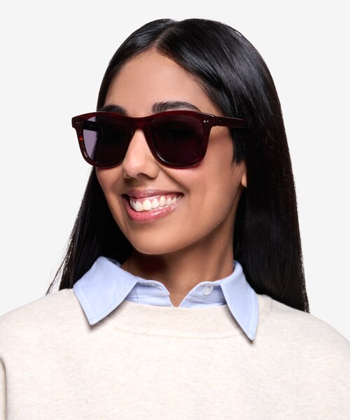 Nevada Brown Striped AcetateSunglass Frames for Women from EyeBuyDirect