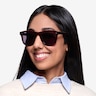 Nevada Brown Striped AcetateSunglass Frames for Women from EyeBuyDirect
